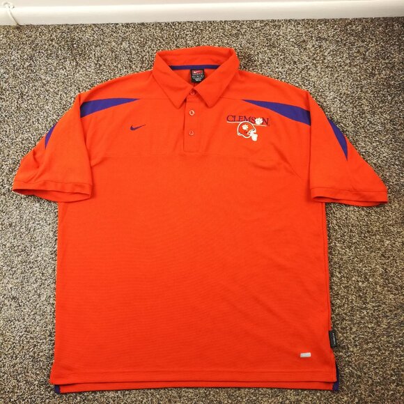Vintage 2006 Clemson Tigers Football Polo Shirt Nike Authentic Mens Large - Picture 2 of 11
